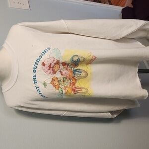 Strawberry shortcake enjoy the outdoors white sweatshirt size one size
